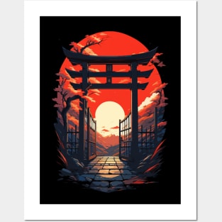 Japanese Red Gate Posters and Art